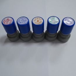 self inking Cartoon Cute Circular Colourful Blue/Orange/Red/Green/Purple Stamps Makeing Your Own Logo For Your LCD repair Shop