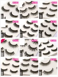 3D Mink Eyelashes Lashes 21 Styles Handmade Thick Long False Eyelashes Fake Eye Lash 3 Pairs Beauty Tools