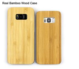 Wholesale Mobile Phone Wood Cover for Samsung galaxy S8 S9 plus Note 8 S7 EDGE Bamboo Wood phone Case For Apple Iphone 7 plus 8 X 6 6s DHL