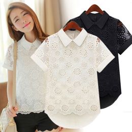 Cheap Black Peter Pan Collar Shirt