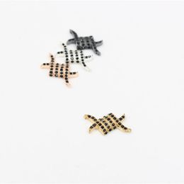 New Design Fashion Womens DIY Jewellery Accessories Black Diamante Gold and Silver Plated Claw Charm 10PCS