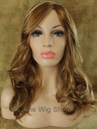 Wavy 27 Strawberry 613 Platinum Blonde Highlights Wig Bangs Skin Top Kanekalon T