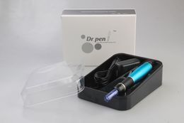 blue Dr Pen A1-W Auto Microneedle System Adjustable Needle Lengths 0.25mm-3.0mm Electric DermaPen Stamp