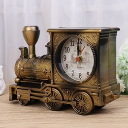 Vintage Retro Train Desk Clock Home Decor 3 Colours Creative Quartz Clocks Best Promotion Gift with Boxes