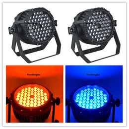 4pcs 54*3w soundlights led stage lamp outdoor led par 64 tri rgb led dmx par