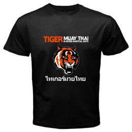 T-shirt TIGER COMBAT tigre fight thai muay kick maglietta maglia Uomo Man