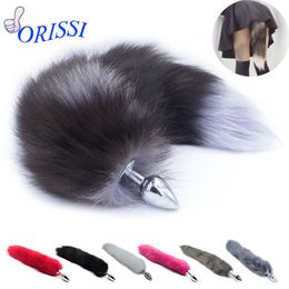 ORISSI Metal Anal Toys Fox Tail Anal Plug Erotic Toys Butt Plug Sex Toys for Woman And Men Sexy Butt Plug Adult Sex Toy S924