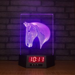 Animal Models 3D Illusion Night Lights LED 7 Colour Change Desk Lamp Home Decor #R42