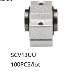 100pcs/lot SCV13UU SC13SUU 13mm shorter linear case unit linear block bearing blocks for cnc router 3d printer parts