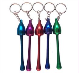 Metal pipe portable aluminum alloy cigarette holder Mini Keychain