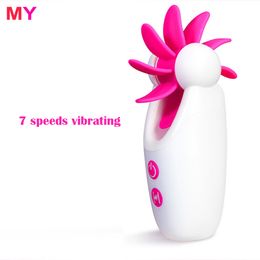 MY 7 speeds Licking Toy rotation vibrating oral sex tongue Female clitoris vibrators silicone breast sex toys for women S921