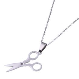 Stainless Steel Hairdresser Jewellery Steampunk Shears Scissor Necklace