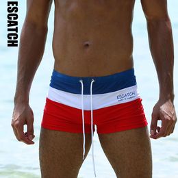 ESCATCH Mens Swimwear Maillot De Bain Boy Swim Suits Boxer Shorts Swim Trunks Men Swimsuit Surf Banadores