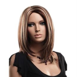 Elegant Virgin brazilian straight ombre full lace wigs human hair glueless two tone Colour lace front wig