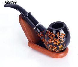 Removable filter cigarette fittings with new carving and filtering resin pipe