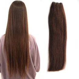 #2 Brazilian Straight Human Hair Hair Weaving 1 Piece 100% no remy Human Hair Weft Thick Bundles 8"- 26"