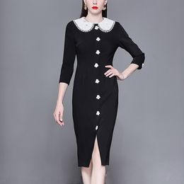 Cheap Floral Dress Peter Pan Collar