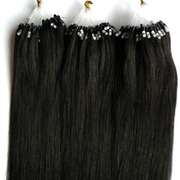 Micro Ring Hair 1g Per Strand Per Package 300g Micro Loop Ring Extensions Natural Color Remy Hair Pre Bonded