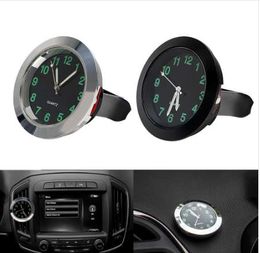 Car-Styling Quartz Clock Car Decoration Ornaments Vehicle Auto Interior Watch Digital Pointer Air Conditioning Outlet Clip Watch