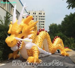 Parade Performance Animal Model Shown Inflatable Chinese Dragon Horned Dinosaur For Outdoor Events