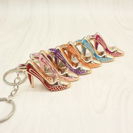 More Colours Shoes Keychain Purse Pendant Bags Cars Shoe Ring Holder Chains Key Rings For Women Gifts Women acrylic High Heeled