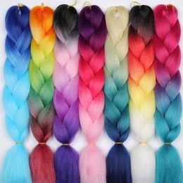 Xpression Braiding hair kanekalon synthetic Crochet braids hair twist 24inch 100g Ombre two or Three tone Jumbo braid hair extensions