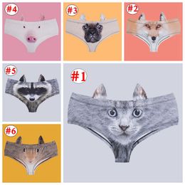 Female Digital Printing Underwear Women Girl 3d Cartoon Animal Print Panties Short Sexy Pants 6 Styles Female Digital Printing Underwear Women Girl 3d Cartoon Animal Print Panties Short Sexy Pants 6 Styles