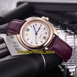 Quality Christmas Gift Birthday Gift Clede WJCL0032 White Dial Quartz Womens Watch Rose Gold Leather Strap Lady Fashion Watches