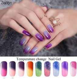 20pcs/lot Chameleon Gel Varnish Temperature Colors Changing Nail Gel Polish Manicure Decoration Semi Permanent Thermo Gel Lacquer