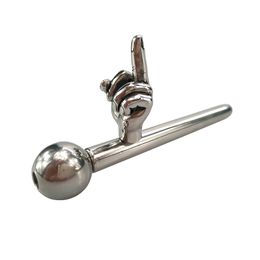 Penis Plug Tube BDSM New Design Small Size Dia8Mm Stainless Steel Urethral Sound Penis Plug With Finger Bead Penis Stick Dilator Sex Toy