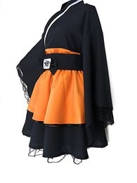 Naruto Shippuden Uzumaki Cosplay Costume Anime Female Lolita Kimono Dress205k