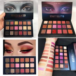 18 Color Natural Shimmer Matte Eye Shadow Makeup Burgundy Eyeshadow Palette Textured Eyeshadows Palette By Beauty Glazed