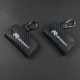 5pcs carbon Fibre cloth Car Remote Key Case Shell Cover Car Styling Key Cover For volvo xc60 xc90 v60 s60 c70 v40 S80 Car accessories