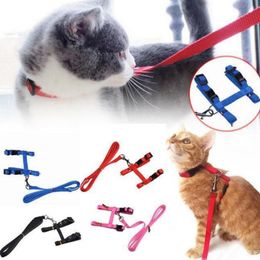 5 Colours Pet Harness Dog Leash Collar Cat Strap And Puppy Adjustable Traction Harness EEA330 120PCS