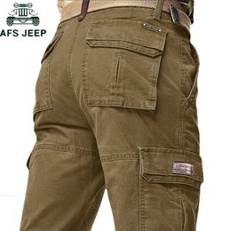 AFS Brand Autumn Winter Cargo Pants Men High Quality Warm Long Pants Plus Size pantalon hombre tactical Trousers