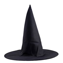 Halloween Black Witch Hat Steeple Magic Hat Promotion Cool Adult Women Oxford Costume Party Props Cap Cheap Wholesale