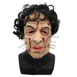 sale men latex mask horror mask creepy costume party cosplay props scary mask for halloween terror