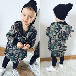 Pudcoco 2019 Brand New Dinosaur Hooded Kids Baby Boys Camouflage Zipper Clothes Hoodie Tops Jacket Coat