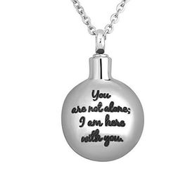 I'm Watching Over You Are Not Alone I Am Here Urn Necklaces Ashes Holder Cremation Jewelry for Women/Men - Free Fill Kits