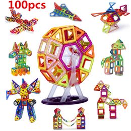 Mini size Magnetic building blocks construction toys for kid Designer enlighten Factory Price Wholesale 100 PCS/set Or More