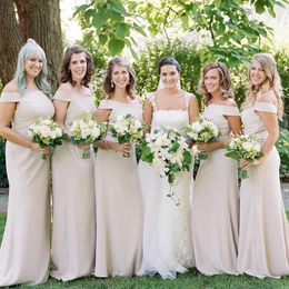 Off Shoulder Sexy Simple Cheap Country Style Bridesmaid Dresses Floor Length Maid of Honor Dress robes de demoiselle d'honneur Robes de fête