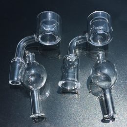 Bong Accessories Set Thermal Banger Bubble With Quartz carb cap 14mm Double Layer Quartz Banger Tips Terp Vacuum P Banger For glass bongs