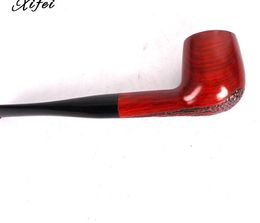 New mahogany straight rod pipe Philtre for men portable red sandalwood pipe smoking accessories