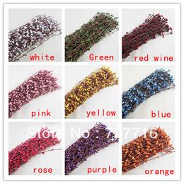 10pcs PRETTY PIP BERRY STEM FOR DIY WREATH / FLORAL artificial Beads Branches flower stamen for home wedding party