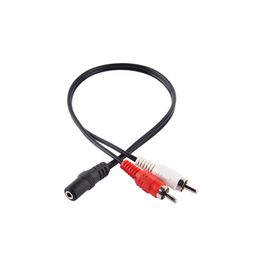 VBESTLIFE Universal 3.5mm Stereo Jack Female To 2 RCA Male Plug Adapter Audio RCA Cable Extension Cable 20CM For DVD/CD/MP3