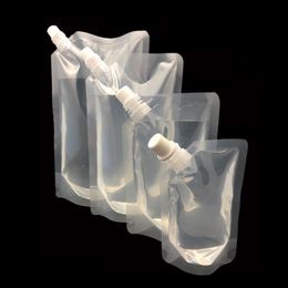 Doypack 250ml 350ml 420ml 500ml Plastic Stand Up Spout Liquid Bag Pack Beverage,Squeeze,Drink Spout Pouch QW8802