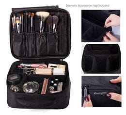 Portable Travel Makeup Bag Makeup Case Mini Makeup Train Case 9.8'' Black Colour