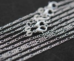 -2018 Clássico Hot Sales Fine 925 Sterling Silver Necklace 2mm 16-30 "Clássico Corrim Chain Link Itália Homem Homem Colar 24 Pcs