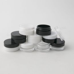 100 X 1g Mini Refillable Bottles Travel Face Cream Jar Small Cosmetic Container Plastic Container Empty Sample Makeup Pot