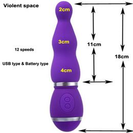 Violent space 12 speeds Anal dildo Vibrator sex toys for woman & men Clitoris stimulator Magic wand Vibrators for women Sexe S19706